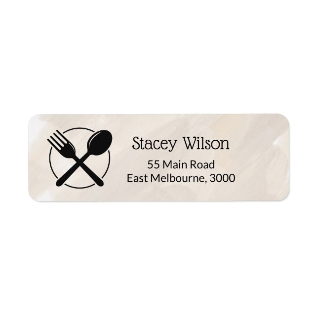 Neutral Restaurant Packaging Label  (Front)