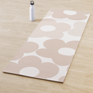 Neutral Retro Daisies #1 #floral #decor #wall #art Yoga Mat