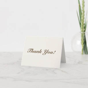 Neutral Retro Funky Disco Wedding Thank You Card