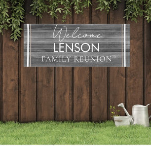 Neutral, Rustic Family Reunion banner