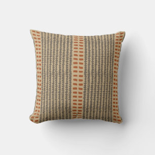 Neutral rustic terracotta moroccan ikat carpet bri cushion