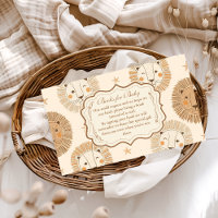 Neutral Safari Lion Baby Shower Books for Baby 