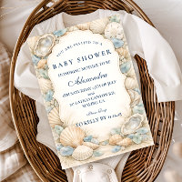 Neutral Seaside Shells Baby Shower