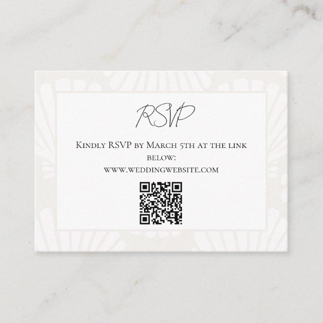Neutral Shell Destination Wedding Invitation (Front)