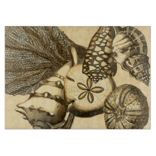 Neutral Shells and Coral Collection Cutting Board