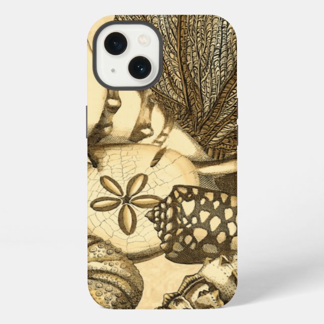 Neutral Shells and Coral Collection iPhone Case (Back)