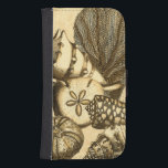 Neutral Shells and Coral Collection Samsung S4 Wallet Case<br><div class="desc">Go underwater to explore the sea with all these different sea creatures. This vintage piece of art is a perfect addition to any sea anemone lovers. Get your art print today on your product.</div>