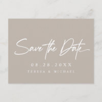 Neutral Simple Custom Engagement Wedding
