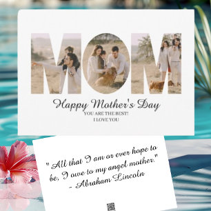 Neutral Simple Photo Mother’s Day Greeting Card