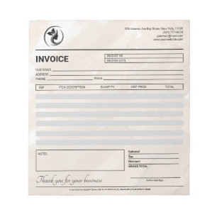 Neutral Skincare / Beauty Invoice / Receipt Notepad