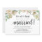 Neutral Spring Elopement Reception Invitation Card