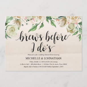 Neutral Spring Wedding Rehearsal Dinner Invitation