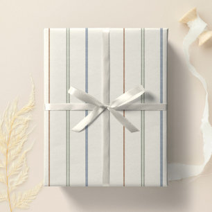Neutral Stripe Pattern Boho Earthy Minimal Modern Wrapping Paper