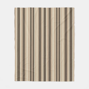 Neutral striped  fleece blanket