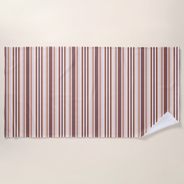 Neutral Stripes Beach Towel (Front)