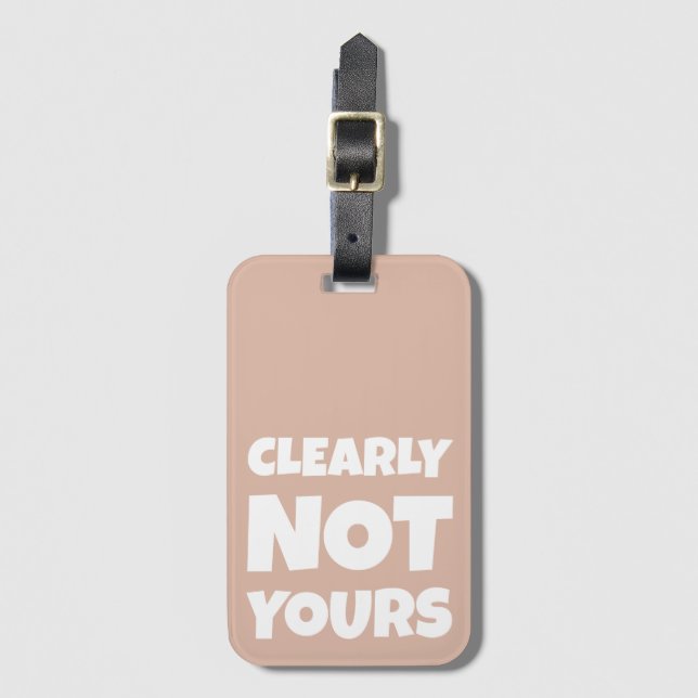 Neutral Stylish Retro Funny Luggage Tag (Front Vertical)