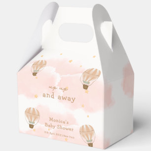 Neutral Sweet Cloud Hot Air Balloon Baby Shower Favour Box