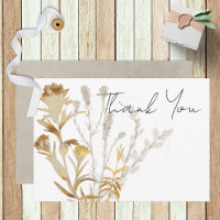 Neutral Tan Wildflowers Modern Wedding