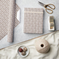 Neutral Taupe Beige Brown White Zigzag Stripes