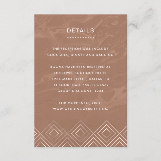 Neutral Terracotta Clay Marble Enclosure Card (Front)