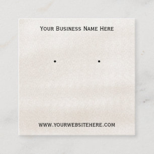 Neutral Texture Jewellery Display Square Business Card
