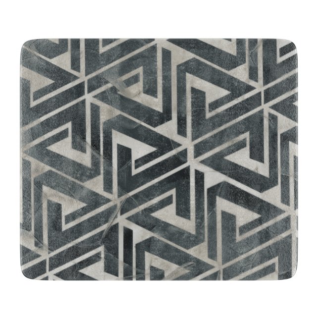 Neutral Tile Collection - Geometric Cutting Board (Front)