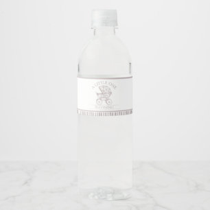 Neutral Toile De Jouy Baby Shower Napkin Water Bottle Label