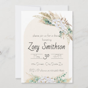 Neutral Tone Boho Shower Invitation