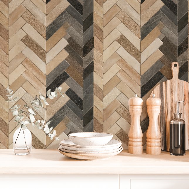 Neutral Tone Herringbone Chevron Wallpaper (Creator Uploaded)