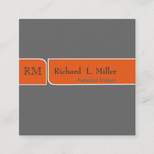 Neutral Trendy Plain Modern Broken Band Minimalist Square Business Card