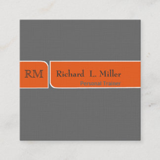 Neutral Trendy Plain Modern Broken Band Minimalist Square Business Card