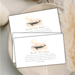 Neutral Vintage Whale & Duck Books For Baby Shower Enclosure Card