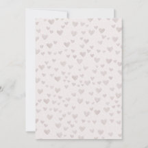 Neutral Watercolor Heart Pattern Invitation