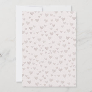 Neutral Watercolor Heart Pattern Invitation