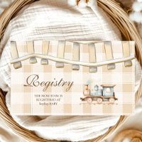 Neutral Watercolor Train Baby Shower Registry
