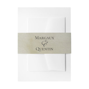 Neutral Watercolor Wash Wedding Invitation Belly Band