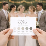Neutral Wedding Attire Color Palette Card<br><div class="desc">This elegant wedding attire color palette card features a soft, neutral palette designed to complement timeless and refined wedding celebrations. The harmonious tones of soft ivory, warm linen, champagne beige, sage gray, and warm taupe create a calm and sophisticated foundation for wedding attire and styling. Perfect as an attire card...</div>