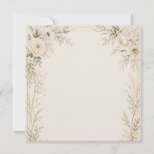 Neutral Wedding Invitation with Refined Florals