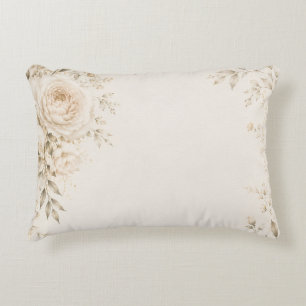 Neutral Wedding with Refined Florals Decorative Cushion
