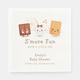 Neutral Whimsical S'more Fun Baby Shower Napkin