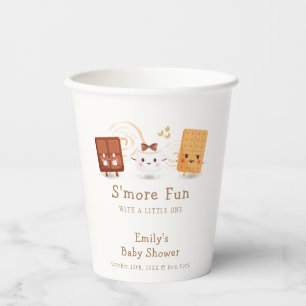 Neutral Whimsical S'more Fun Baby Shower Paper Cups