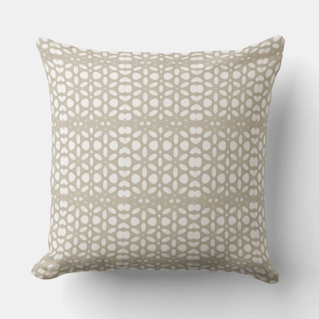 Neutral & White Modern Coastal Throw Pillow (Front)