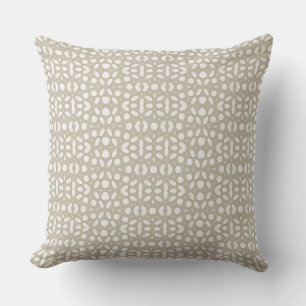Neutral & White Modern Throw Pillow