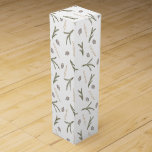 Neutral Winter Botanical Simple Pattern Wine Box<br><div class="desc">Neutral Winter Botanical Simple Pattern Wine Box.   All-over seamless pattern of branches,  candles,  and pinecones in green,  brown,  and tan.   Pattern can be scaled up or down.   Shop the collection to complete the look with a custom tag or sticker.  © Kimbellished,  LLC</div>