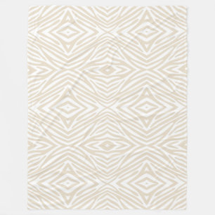 Neutral Zebra Fleece Blanket