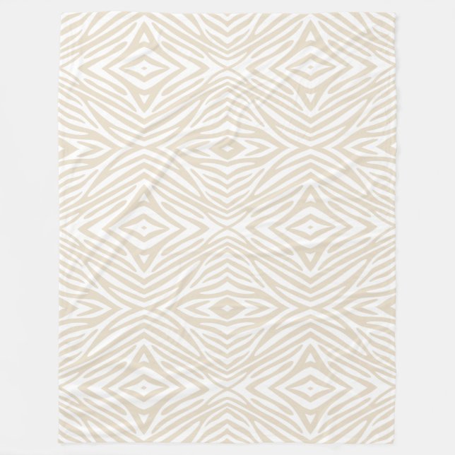 Neutral Zebra Fleece Blanket (Front)
