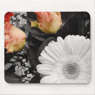 Neutrales Blumendesign Mouse Pad