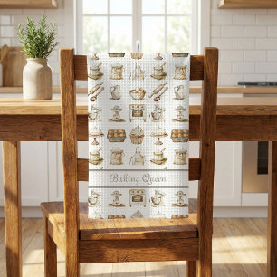 Neutrals Baking Queen Tea Towel