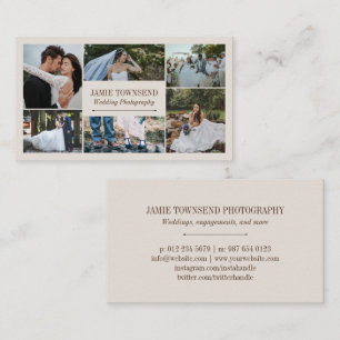 Neutrals Photo Collage Professional Photographer Business Card