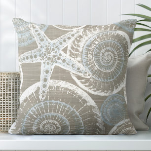 Neutrals Starfish Throw Pillow